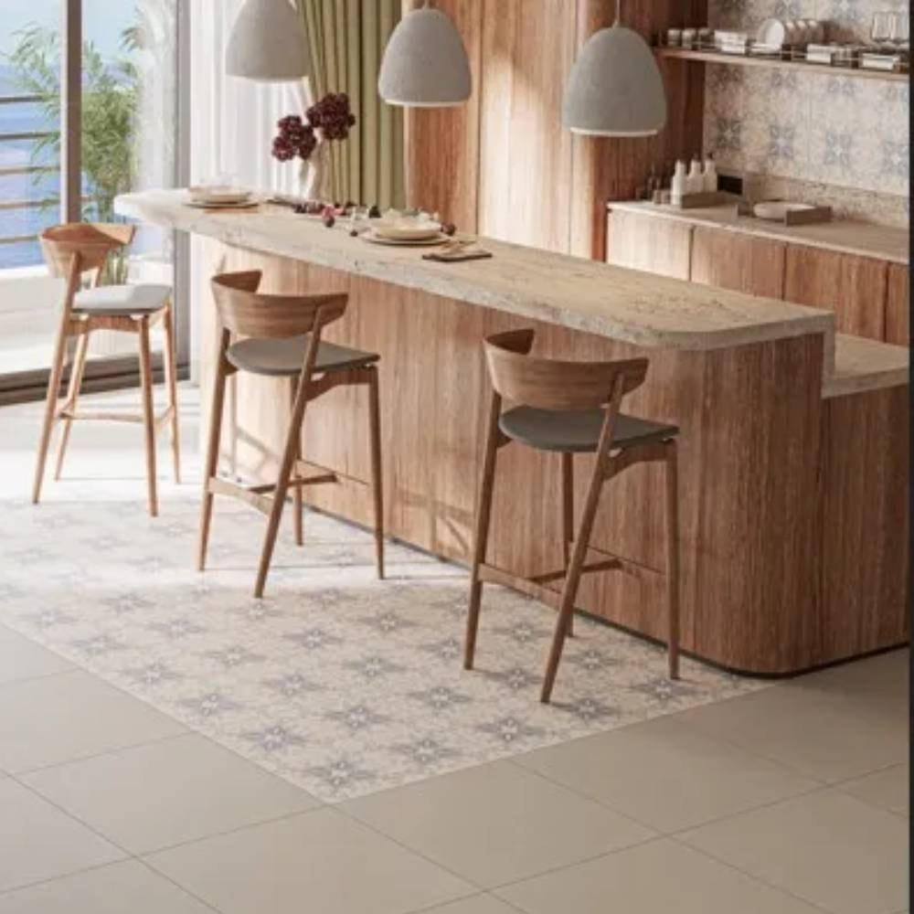 Porcelanato Acetinado 61,8x61,8cm Caixa 2,67m² Decore Habitare Blue Retificado - DP61110