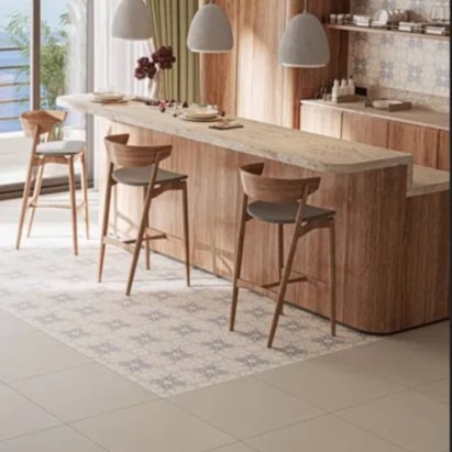 Porcelanato Acetinado 61,8x61,8cm Caixa 2,67m² Decore Habitare Blue Retificado - DP61110