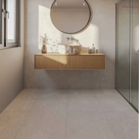 Porcelanato Acetinado 61,8x61,8cm Caixa 2,67m² Decore Marmo Palladio Gris Retificado - DP61103