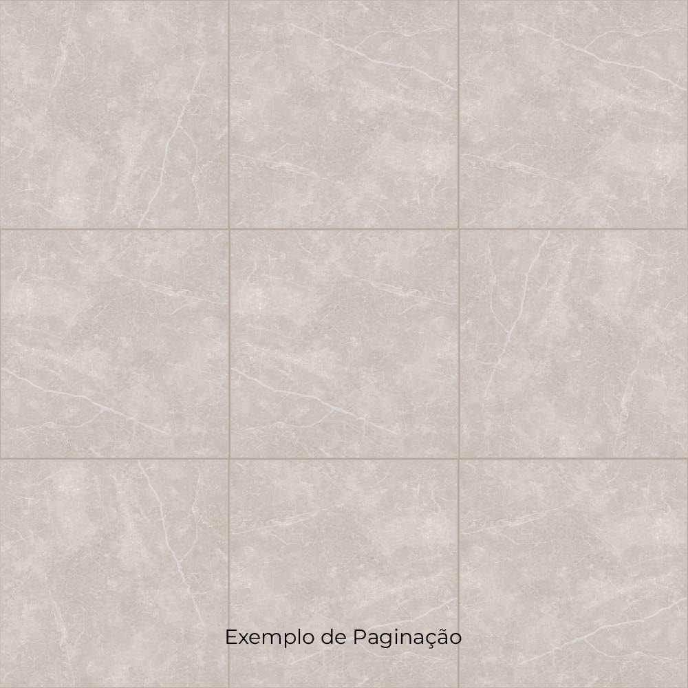 Porcelanato Acetinado 61,8x61,8cm Caixa 2,67m² Decore Marmo Palladio Gris Retificado - DP61103