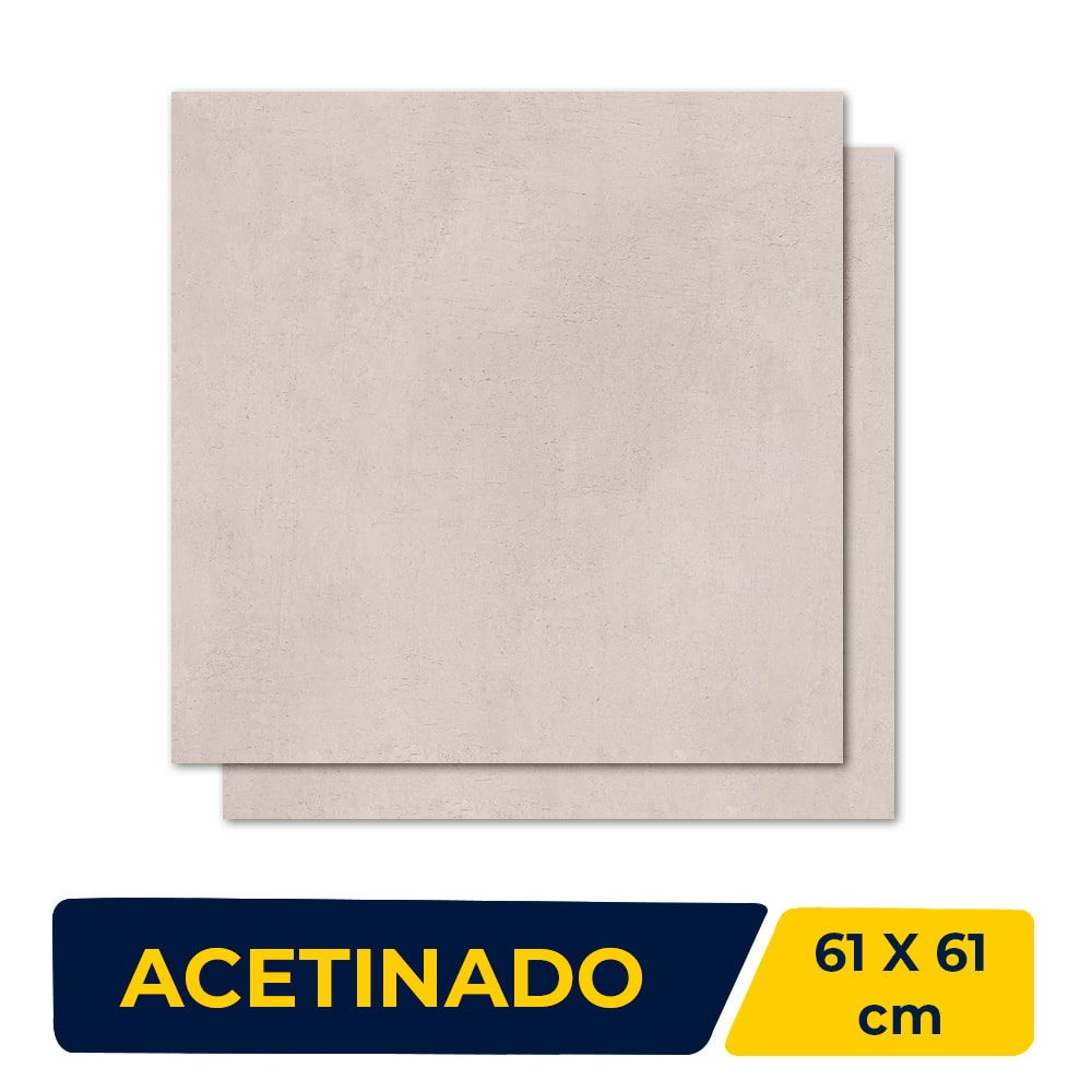 Porcelanato Acetinado 61x61cm Caixa 1,86m² Gaudi Urban Style Grigio Retificado - 80591