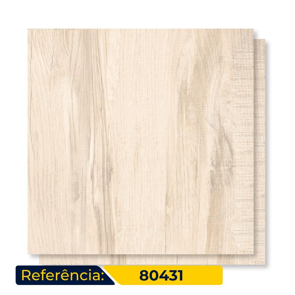 Porcelanato Acetinado 61x61cm Caixa 2,23m² Gaudi Marfim Retificado - 80431