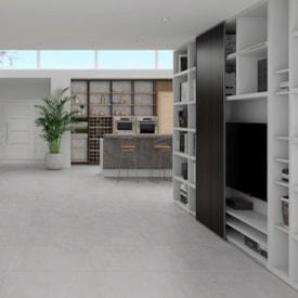 Porcelanato Acetinado 62X121cm Caixa 2,25m² Damme Cimento Gris - AR12097