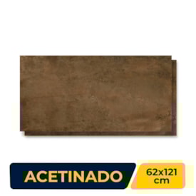 Porcelanato Acetinado 62x121cm Caixa 2,25m² Damme Corten Retificado - RUR12082