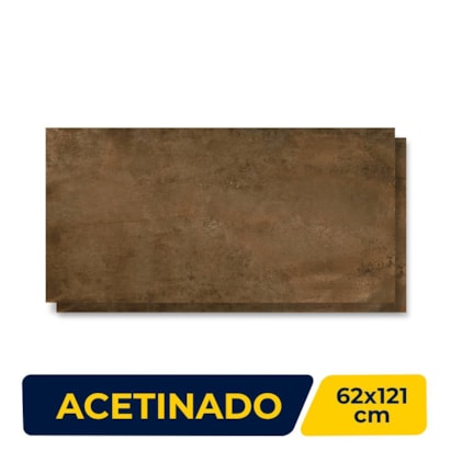 Porcelanato Acetinado 62x121cm Caixa 2,25m² Damme Corten Retificado - RUR12082