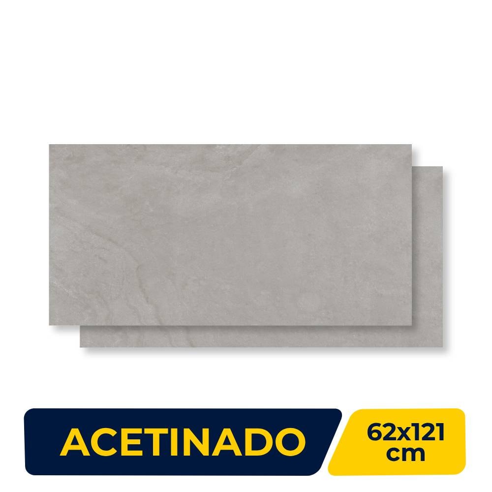 Porcelanato Acetinado 62x121cm Caixa 2,25m² Damme Gales Retificado - AR12236