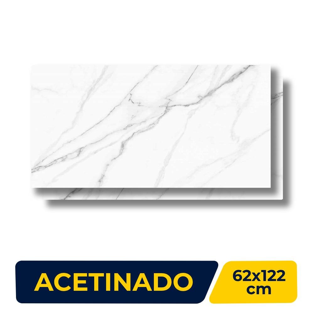 Porcelanato Acetinado 62x122cm Caixa 2,28m² Castelli Peterhof Retificado - 70652