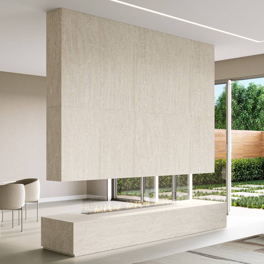Porcelanato Acetinado 62x122cm Caixa 2,28m² Embramaco Gran Travertino Luxor Retificado - 60604