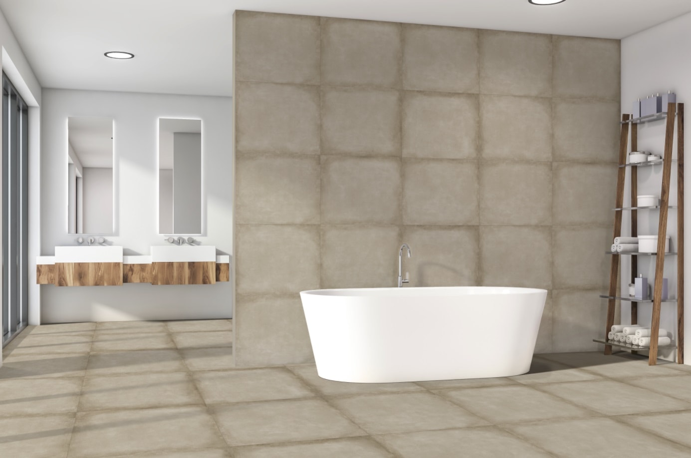 Porcelanato Acetinado 63x63cm Caixa 2,75m² Delta Manila Gris Retificado - 2252