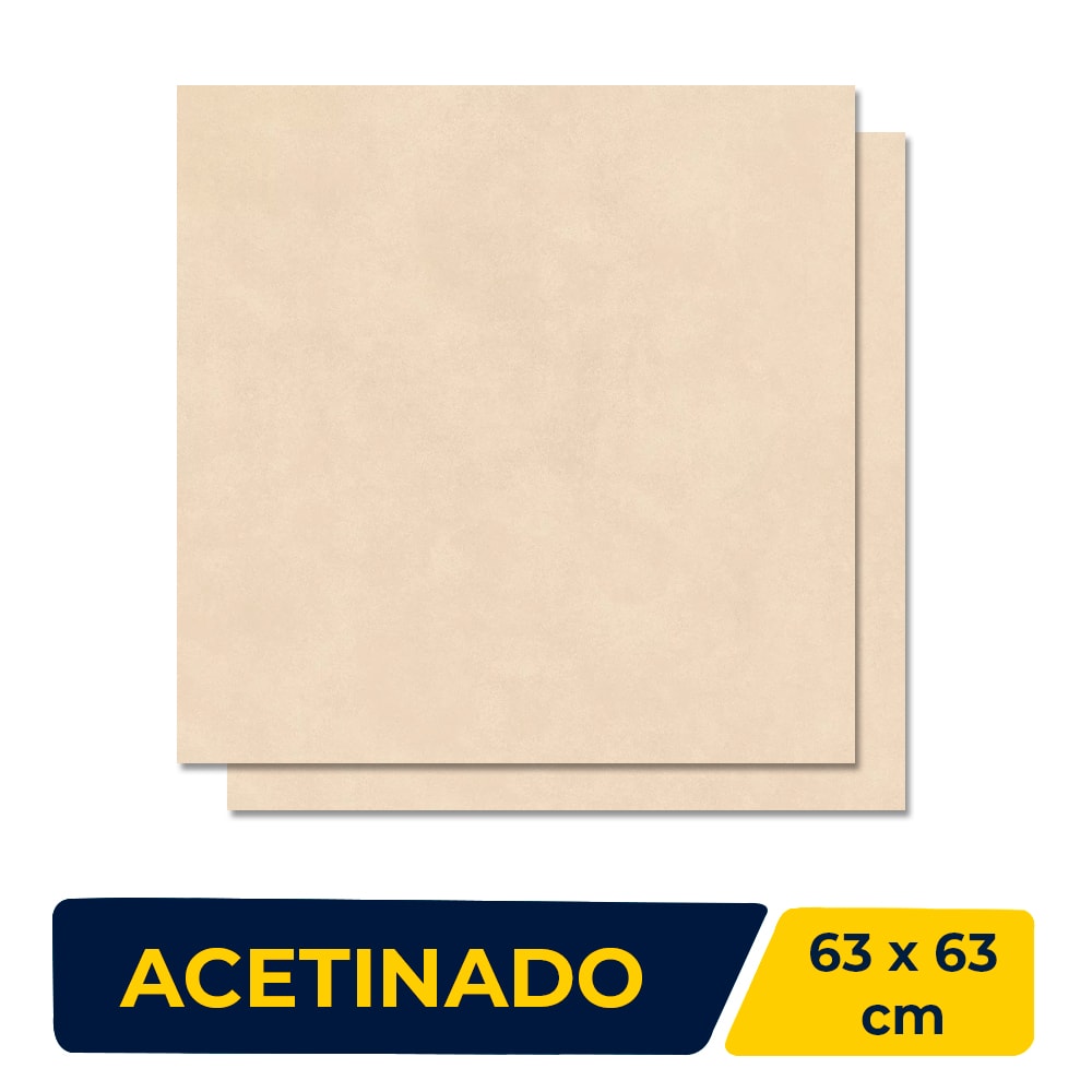Porcelanato Acetinado 63x63cm Caixa 2,75m² Delta Valência Luxor Retificado - 2224