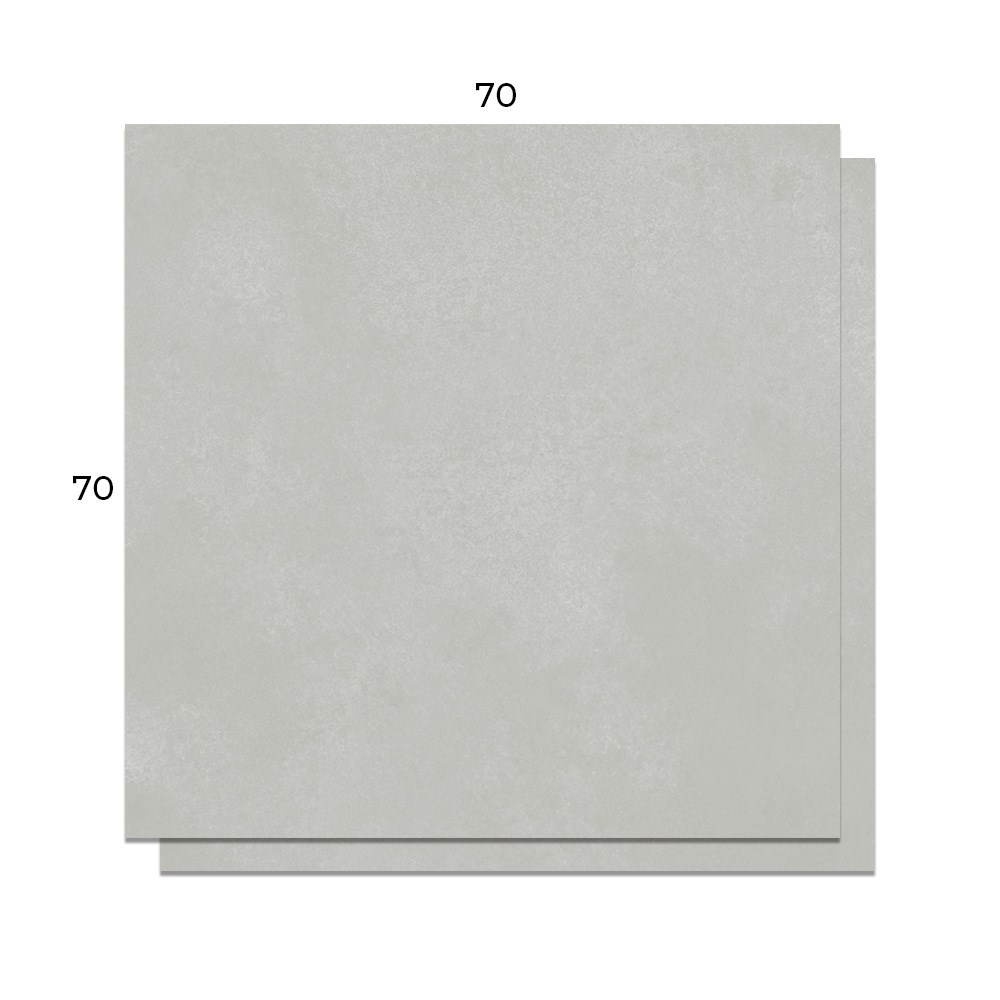 Porcelanato Acetinado 70x70cm Caixa 2,44m² Dallas Gray Retificado - 2558