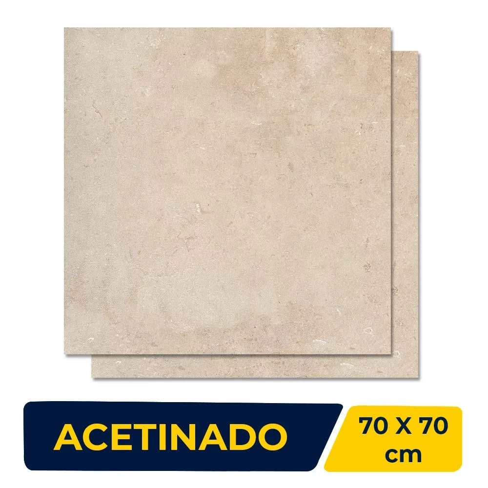 Porcelanato Acetinado 70x70cm Caixa 2,44m² Delta Arpoador In Retificado - 2290