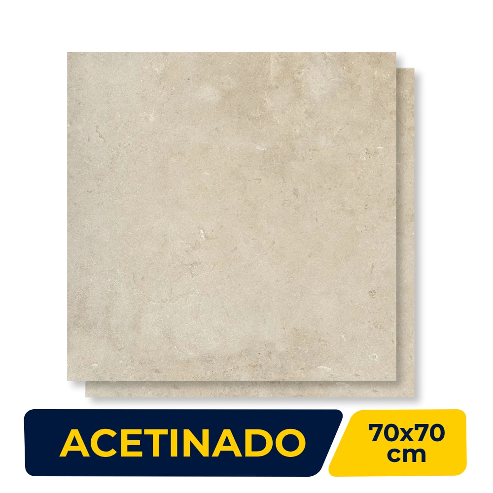 Porcelanato Acetinado 70x70cm Caixa 2,44m² Delta Arpoador In Retificado - 2290