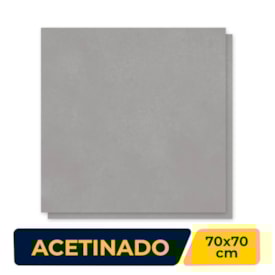 Porcelanato Acetinado 70x70cm Caixa 2,44m² Delta Dallas Cement In Retificado - 2562