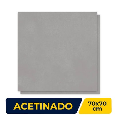 Porcelanato Acetinado 70x70cm Caixa 2,44m² Delta Dallas Cement In Retificado - 2562-A