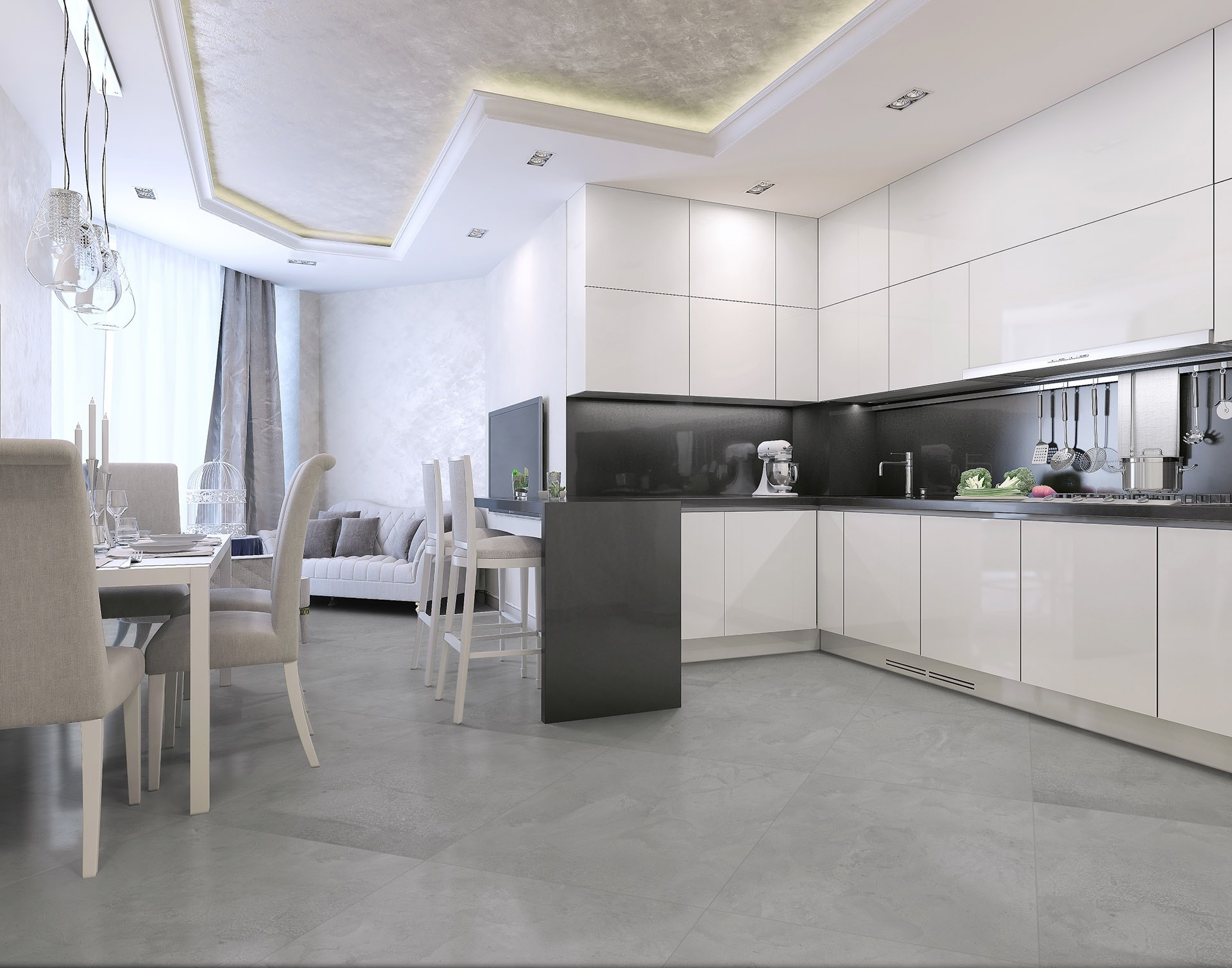 Porcelanato Acetinado 70x70cm Caixa 2,44m² Delta Esplanada Retificado - 2294