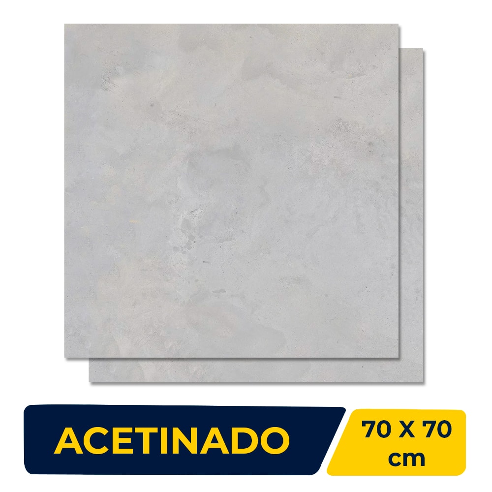 Porcelanato Acetinado 70x70cm Caixa 2,44m² Delta Esplanada Retificado - 2294