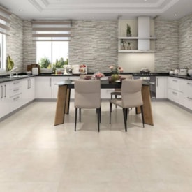 Porcelanato Acetinado 70x70cm Caixa 2,44m² Delta Unique Bege Retificado - 2362