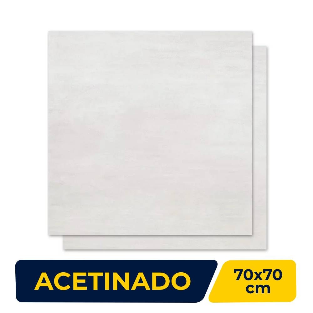 Porcelanato Acetinado 70x70cm Caixa 2,44m² Delta Unique Retificado - 2296