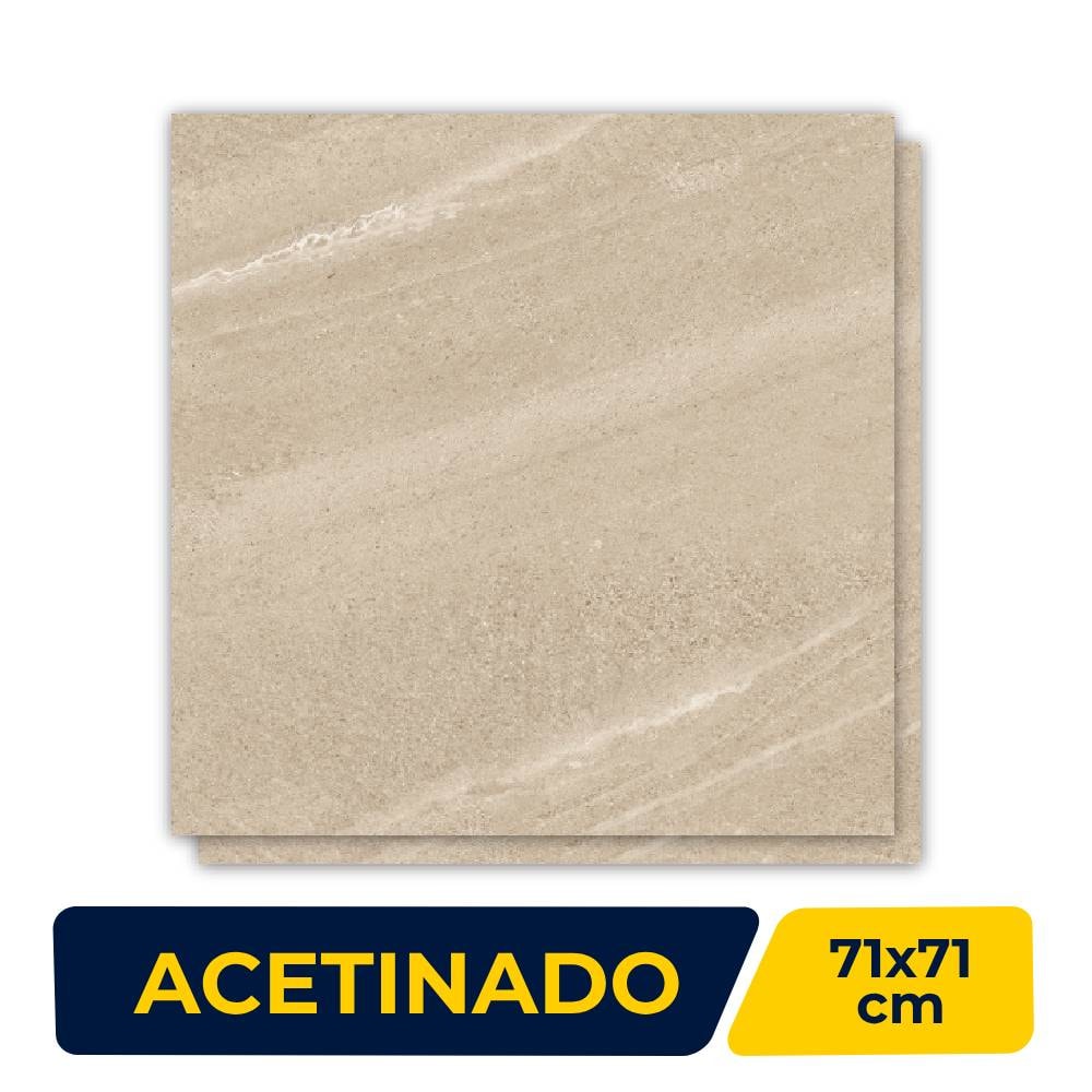 Porcelanato Acetinado 71x71cm Caixa 2,52m² Castelli Max Comtal Satiny Retificado - 71403