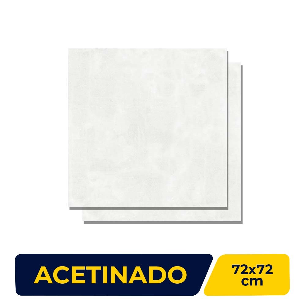 Porcelanato Acetinado 72x72cm Caixa 1,55m² Viarosa Metropole Light Retificado - AR72043