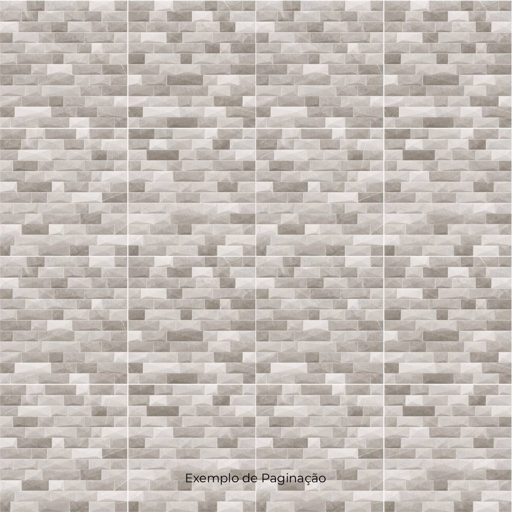 Porcelanato Acetinado 72x72cm Caixa 1,55m² ViaRosa Pulpis Grey 3D Retificado - AR72120