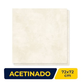 Porcelanato Acetinado 72x72cm Caixa 2,59m² Savane Urban Branco Retificado