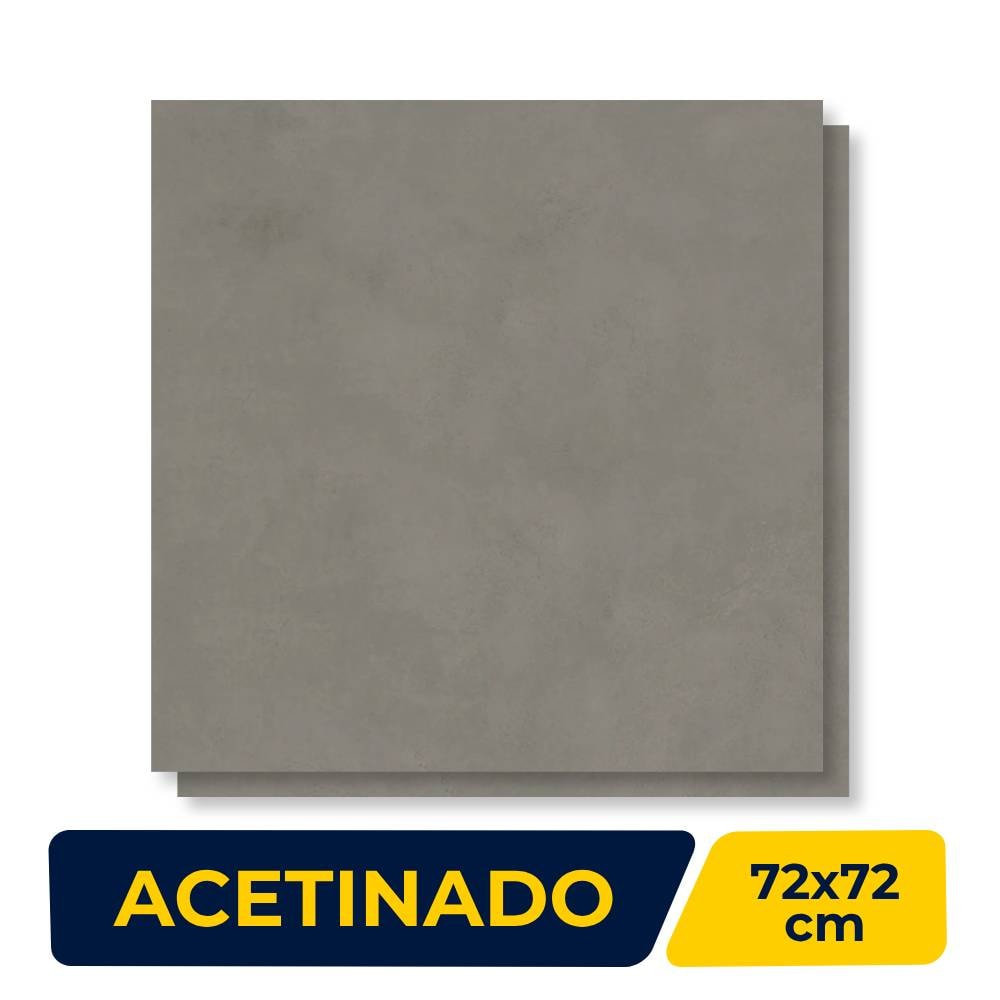 Porcelanato Acetinado 72x72cm Caixa 2,59m² Savane Urban Grafite Retificado