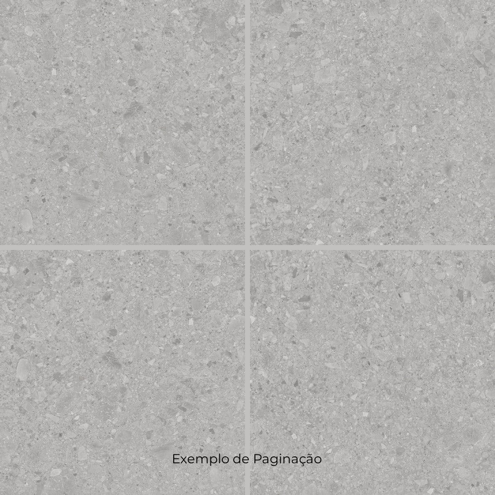 Porcelanato Acetinado 72x72cm Caixa 2,59m² Terrazzine Grigio Retificado