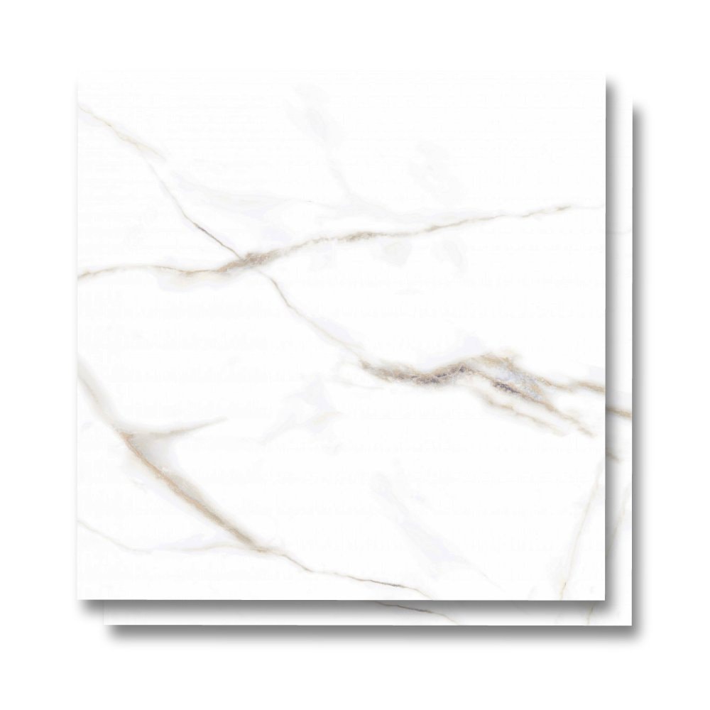 Porcelanato Acetinado 72x72cm Caixa 2,59m² ViaRosa Calacata Gold Retificado - AR72078