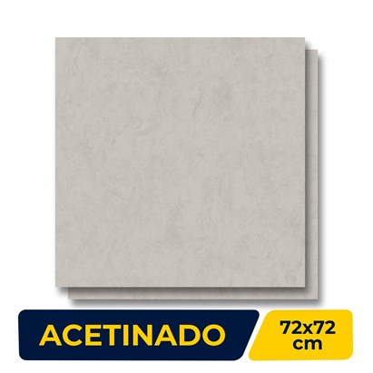 Porcelanato Acetinado 72x72cm Caixa 2,59m² ViaRosa Cimento Natural Retificado - AR72101