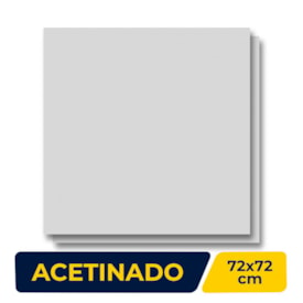 Porcelanato Acetinado 72x72cm Caixa 2,59m² ViaRosa Classic Gris Retificado - AR72089