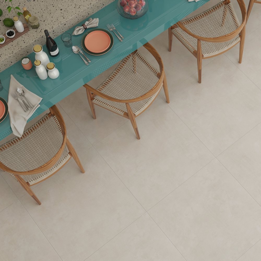 Porcelanato Acetinado 72x72cm Caixa 2,59m² ViaRosa Metropole Beige Retificado - AR72083