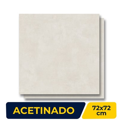 Porcelanato Acetinado 72x72cm Caixa 2,59m² ViaRosa Metropole Beige Retificado - AR72083