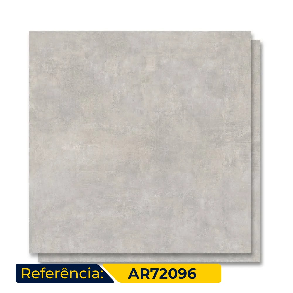 Porcelanato Acetinado 72x72cm Caixa 2,59m² ViaRosa Metropole Cement Retificado - AR72096