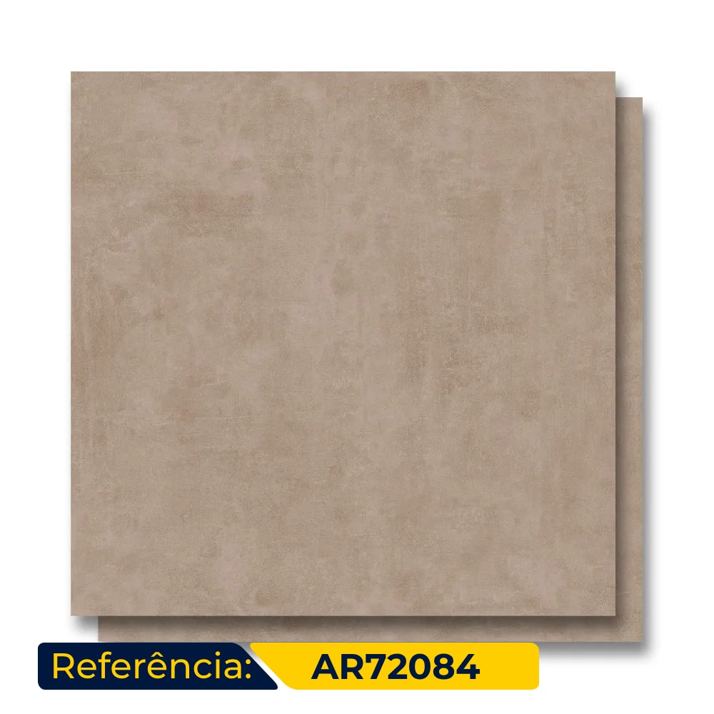 Porcelanato Acetinado 72x72cm Caixa 2,59m² ViaRosa Metropole Mocca Retificado - AR72084