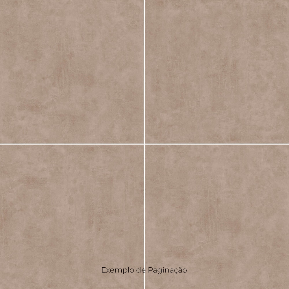 Porcelanato Acetinado 72x72cm Caixa 2,59m² ViaRosa Metropole Mocca Retificado - AR72084