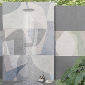 Porcelanato Acetinado 72x72cm Caixa 2,59m² ViaRosa Metropole Organic Retificado - AR72127