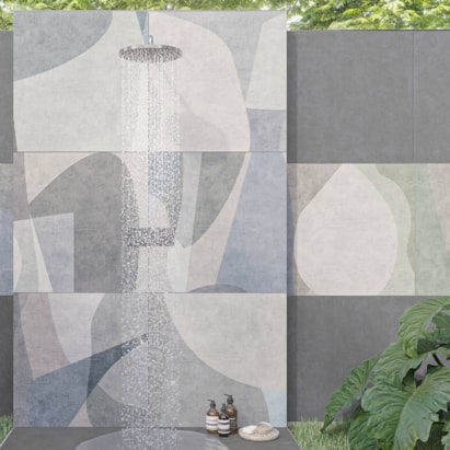 Porcelanato Acetinado 72x72cm Caixa 2,59m² ViaRosa Metropole Organic Retificado - AR72127