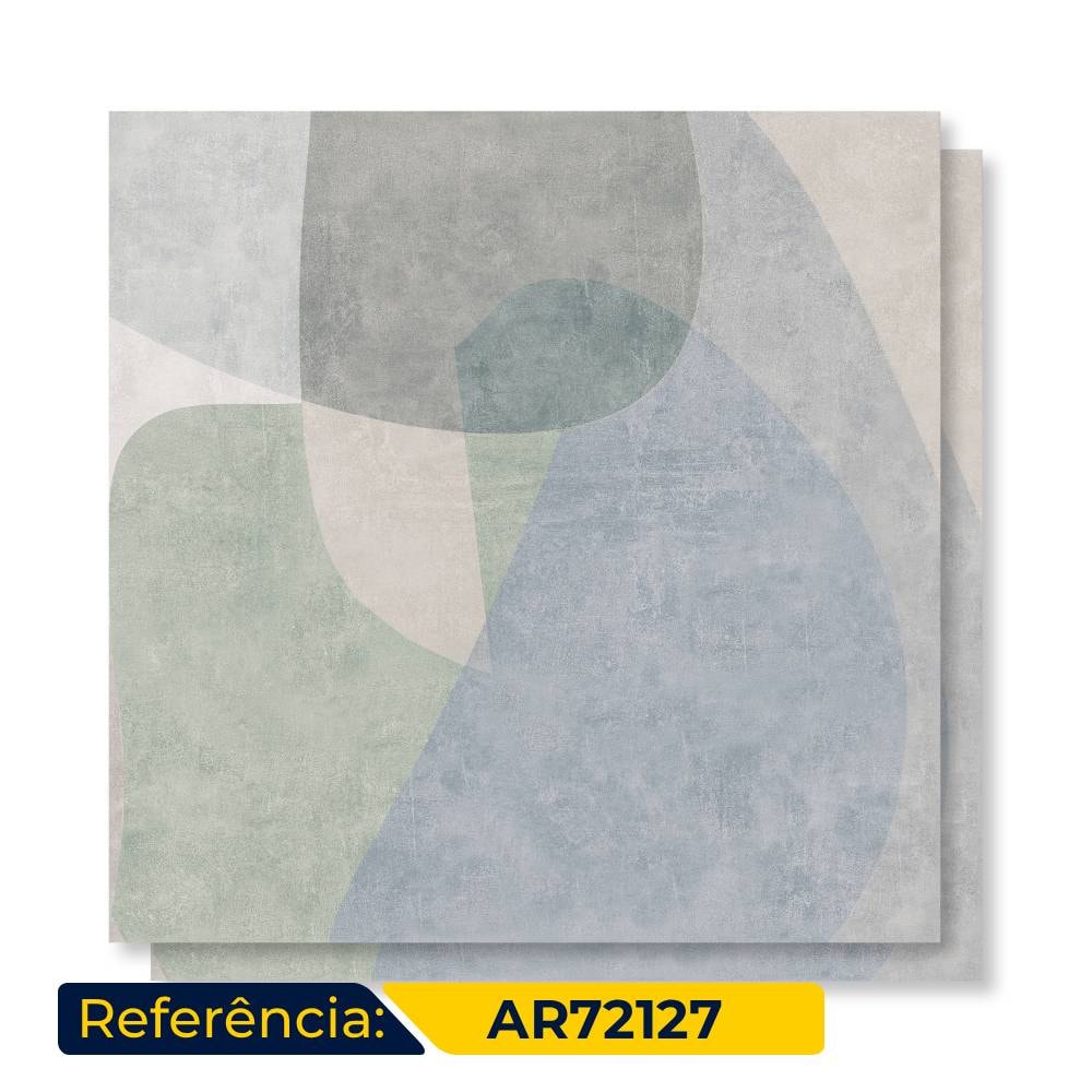 Porcelanato Acetinado 72x72cm Caixa 2,59m² ViaRosa Metropole Organic Retificado - AR72127