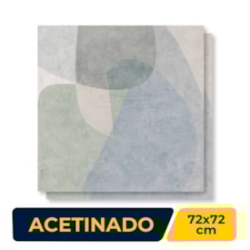 Porcelanato Acetinado 72x72cm Caixa 2,59m² ViaRosa Metropole Organic Retificado - AR72127