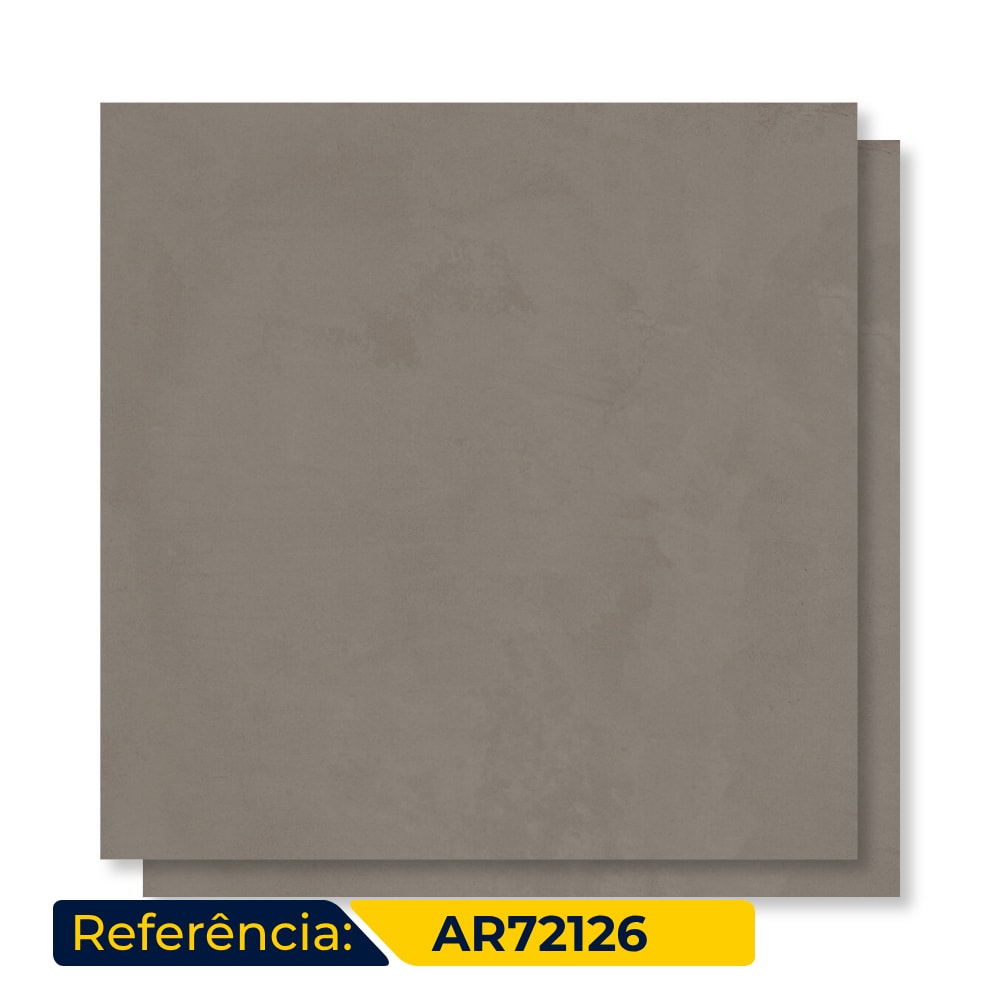 Porcelanato Acetinado 72x72cm Caixa 2,59m² ViaRosa Tokio Carbon Retificado - AR72126