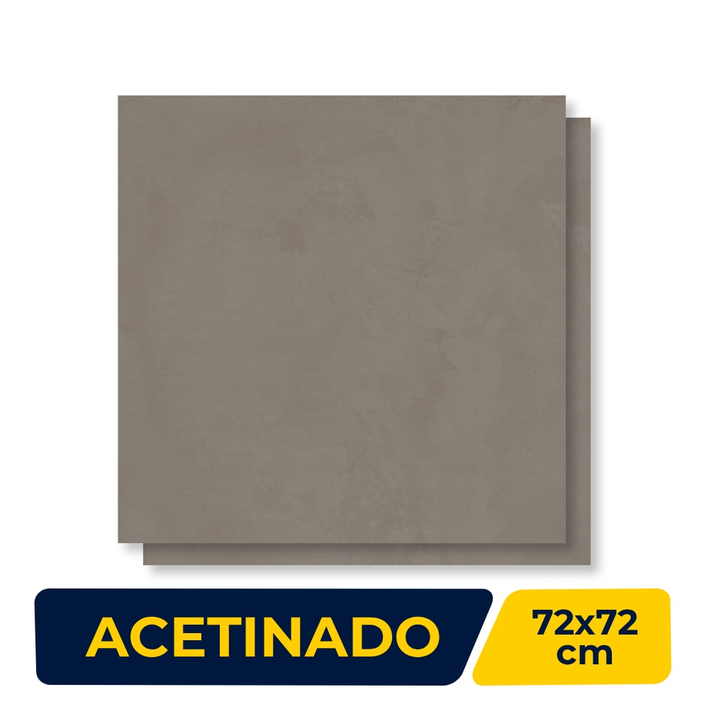 Porcelanato Acetinado 72x72cm Caixa 2,59m² ViaRosa Tokio Carbon Retificado - AR72126