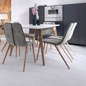 Porcelanato Acetinado 72x72cm Caixa 2,61m² Delta Cotton In Retificado - 3073