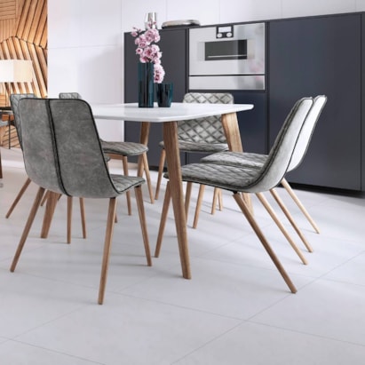 Porcelanato Acetinado 72x72cm Caixa 2,61m² Delta Cotton In Retificado - 3073