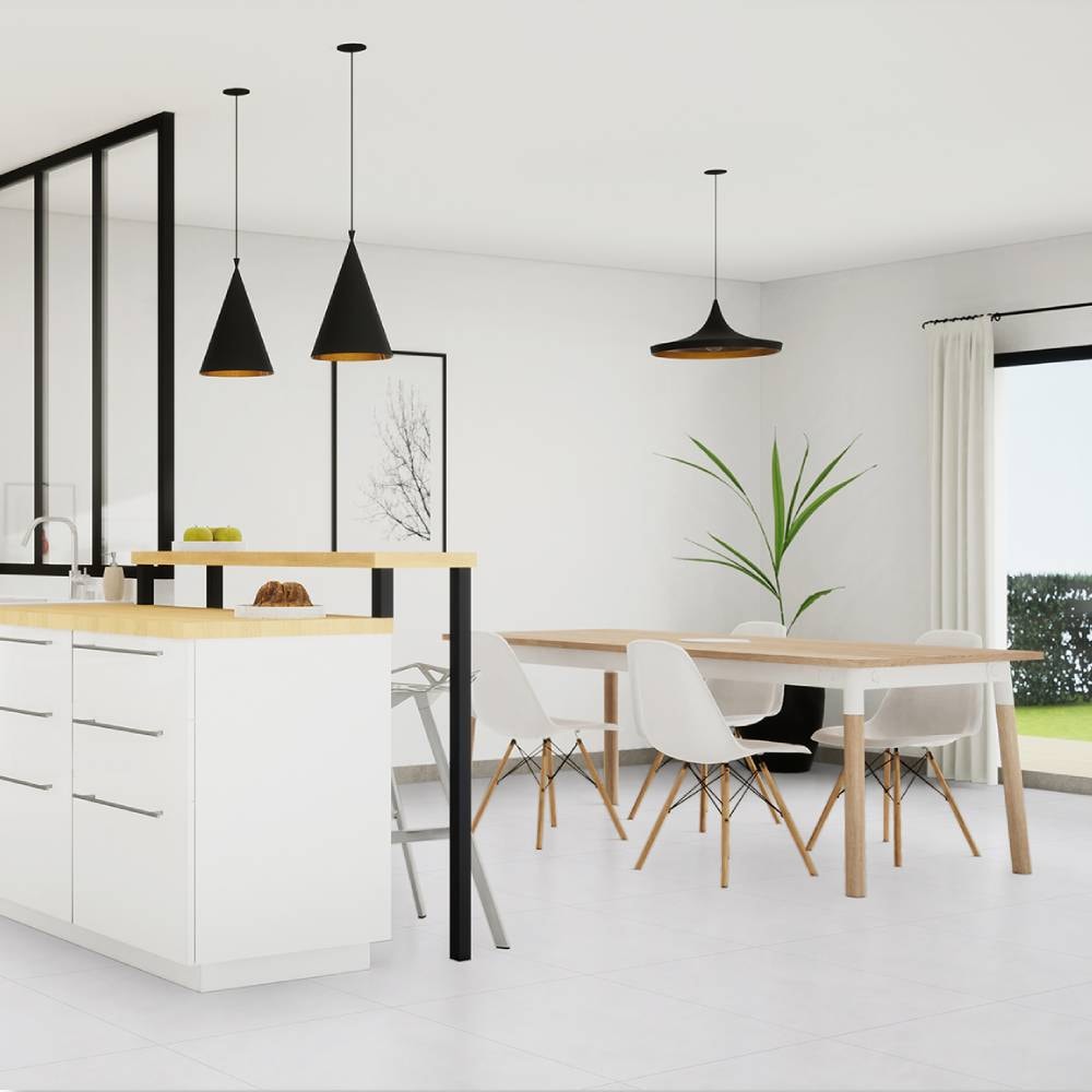 Porcelanato Acetinado 72x72cm Caixa 2,61m² Delta Cotton In Retificado - 3073