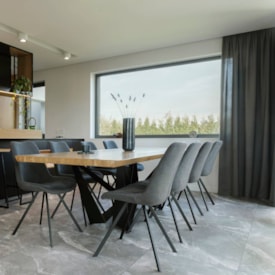 Porcelanato Acetinado 72x72cm Caixa 2,61m² Delta Fuji Grafite Retificado - 3042