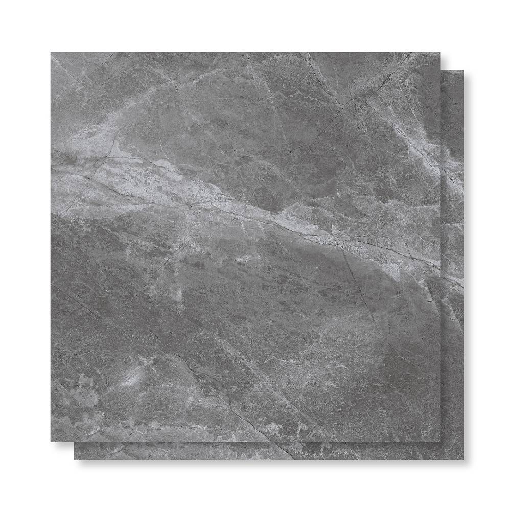 Porcelanato Acetinado 72x72cm Caixa 2,61m² Delta Fuji Grafite Retificado - 3042