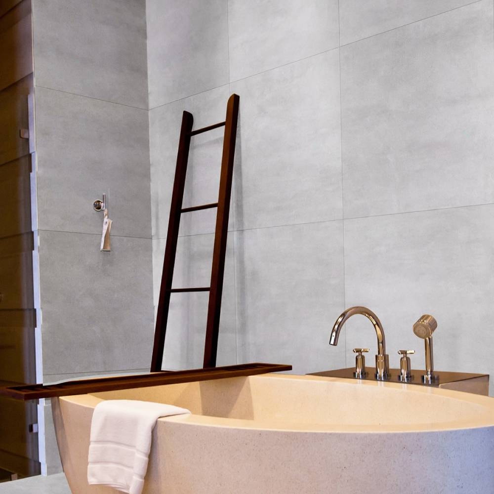 Porcelanato Acetinado 72x72cm Caixa 2,61m² Delta Madrid Plata In Retificado - 3056