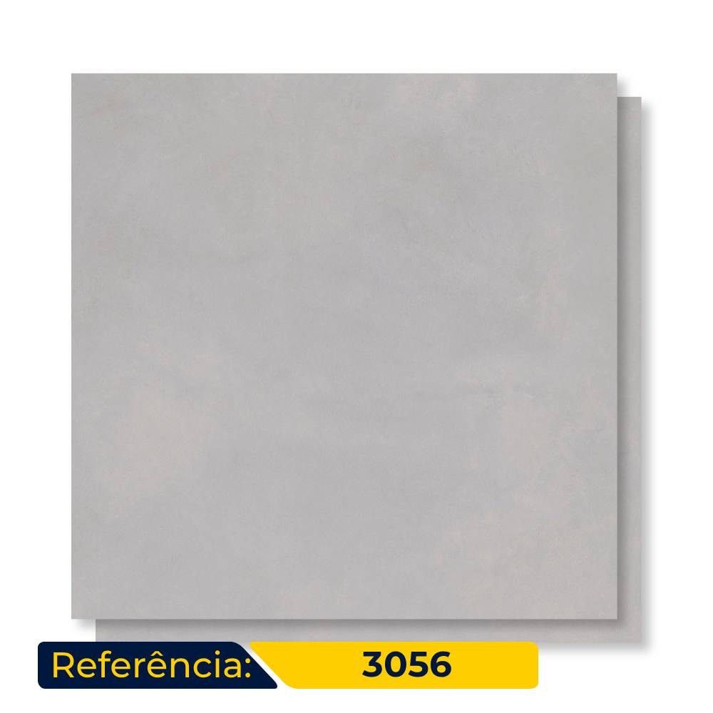 Porcelanato Acetinado 72x72cm Caixa 2,61m² Delta Madrid Plata In Retificado - 3056